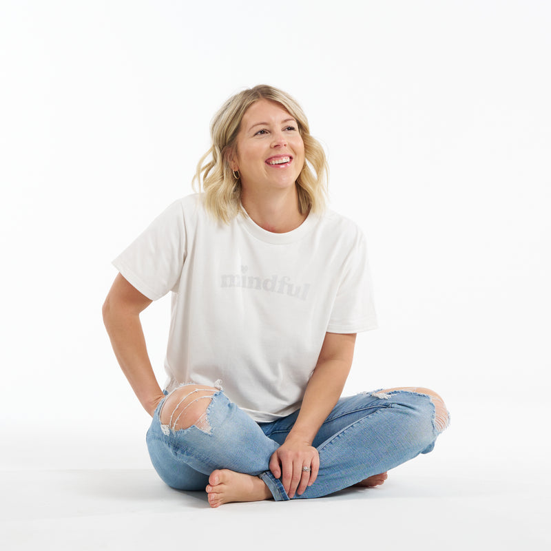 Mindful Heart Cropped Boxy Tee
