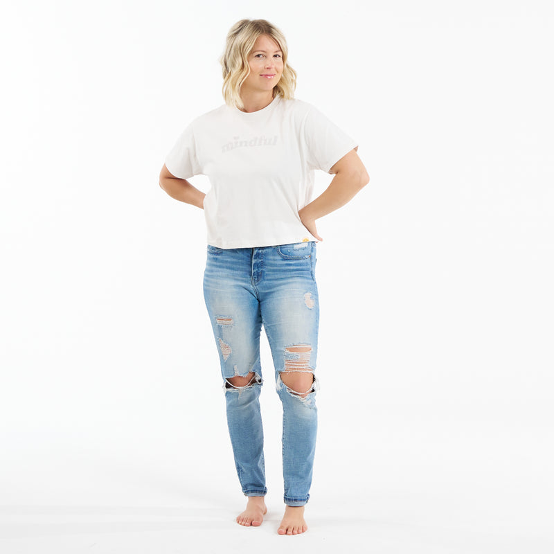 Mindful Heart Cropped Boxy Tee