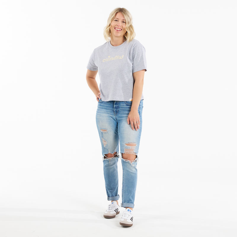 Mindful Heart Cropped Boxy Tee